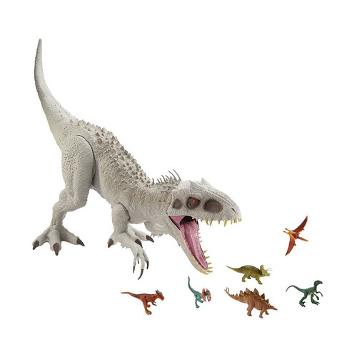 Imagen 1 de 6 de Figura de acción Jurassic World Indominus Rex Camp Cretaceous GPH95 de Mattel Super Colossal