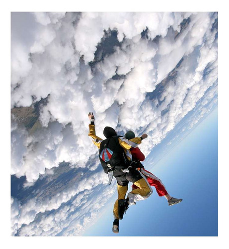 Vinilo 100x100cm Skydiving Deporte Extremo Vuelo Razo M1
