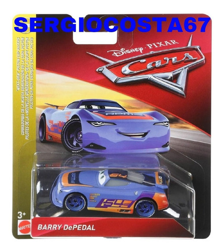 Disney Cars 3 Barry Depedal Rpm 54 Next Genration Corredor Cor Lilás