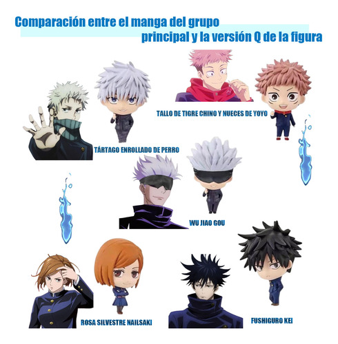 Muñecos De Anime Jujutsu Kaisen Colección De 5 Figuras