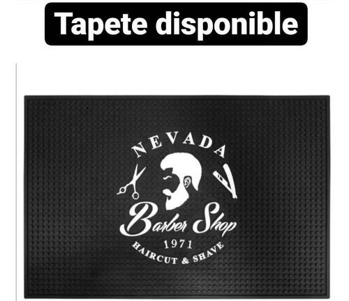 Imagen 2 de 4 de Tapete De Barbería Goma Antideslizante Uso Profesional