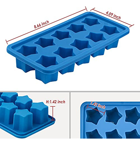 Moldes Hielo En Silicona Webake Estrella Para Whisky Y