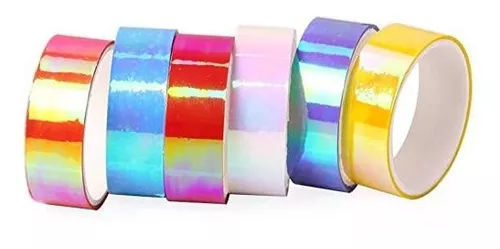  30 rollos de cinta adhesiva Washi, multicolor y dorada metálica  Washi, cinta de papel arcoíris de 0.315 in x 13.1 ft para manualidades  (mezcla) : Arte y Manualidades