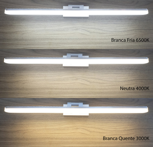 Arandela Articulada Led 32w P/ Espelho Banheiro E Quadros Estrutura Prateado