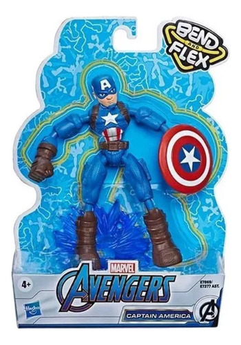 Marvel Avenger Bend And Flex De 6 Pulgadas Capitán América