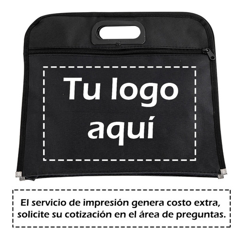 Imagen 2 de 8 de Porta Documentos Con Asa De Plástico Y Cierre