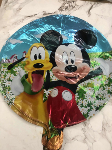 Pack X 10 Globo Metalizado De 18 Pulgadas De Mickey Y Pluto