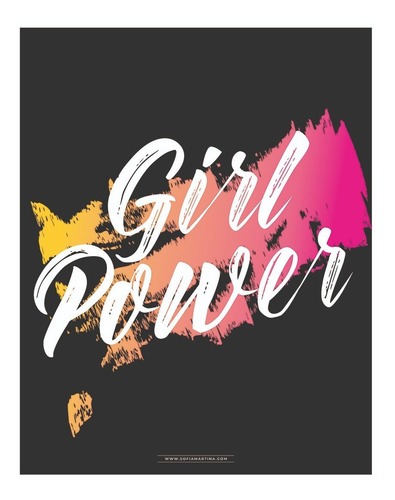 Poster Girl Power. Print. Lámina Impresa Para Cuadro.