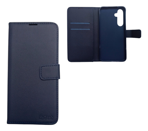Funda Ejecutiva Agenda Tipo Libro Para Samsung A16 A165 Azul Oscuro Flip Cover