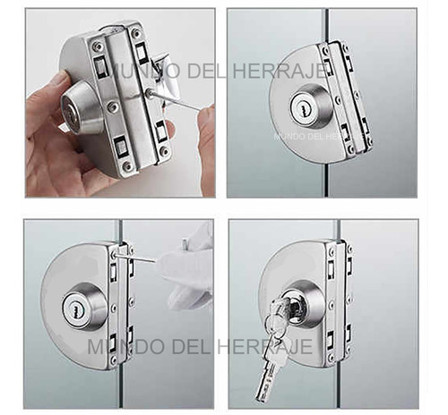 Cerradura Para Puerta De Vidrio Esferico Cerrojo
