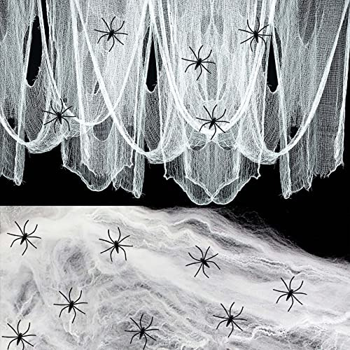 Halloween Spider Web Decorations Huge Creepy Cloth 200'...