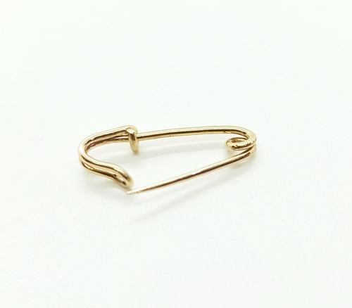 Imagen 1 de 7 de Colgante Dije Alfiler De Gancho Oro 18k 0,6gr Bautismo Niños
