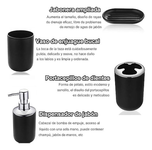Nuevo 6 Kits Aseo El Baño Del Hogar Juego De Accesorios For
