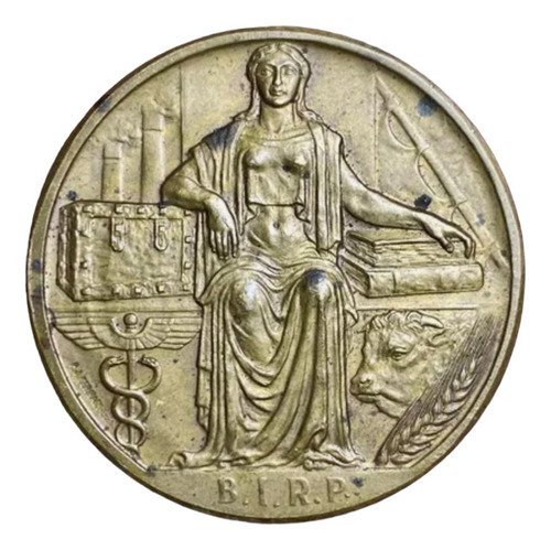 Medalla 75 Aniv Banco De Itala Y Río De La Plata 1947 Rossi (Usado)