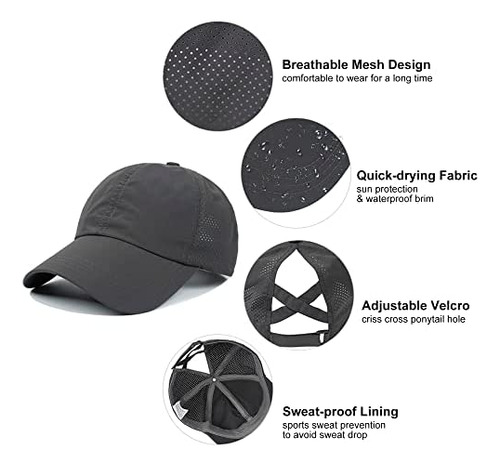 Doovid Gorra De Béisbol Mujer Verano Malla Gorra Deportiva C