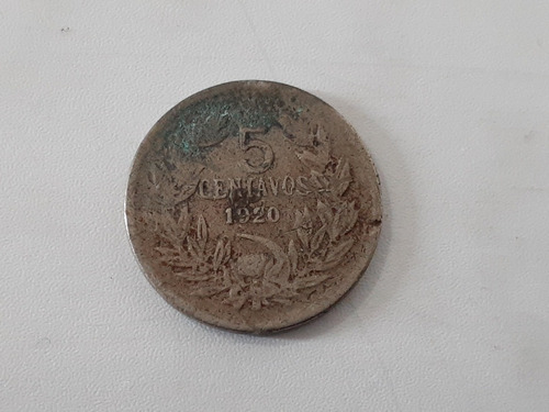 Moneda Chile 5 Centavos 1920 Niquel F+ (ch45