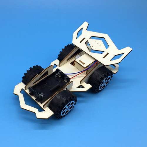 Kit De Coche De Carreras De Madera Eléctrico De Bricolaje Pa