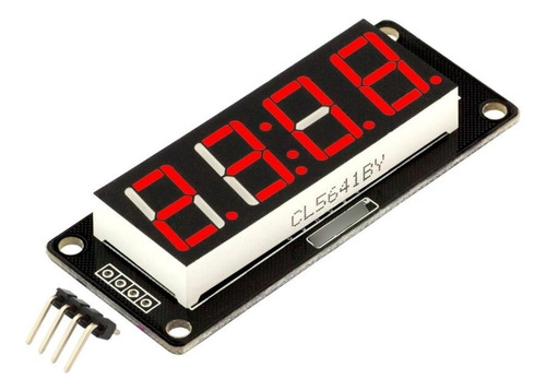 Modulo Led Display Reloj Tm1637 4 Dig 7 Segmentos 056p Rojo
