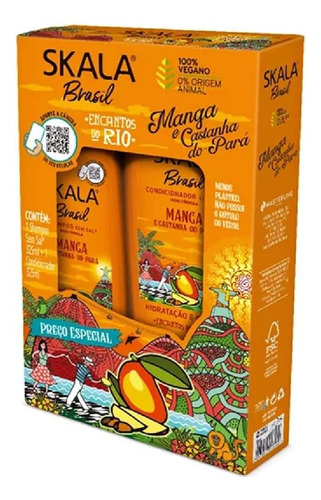 Kit Skala Shampoo, Creme E Condicionador - Linha Manga