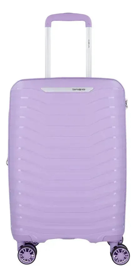 Valija Carry On Samsonite Bon-x Rígida Expandible Candado Tsa 8 Ruedas Lavanda