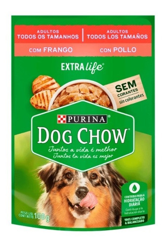Dogchow Alimento Adultos Todos Los Tamaños Pollo 15x100gr