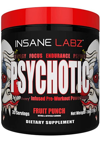 Pre Entreno Psychotic Oxido Nítrico Insane Labz 35 Serv L