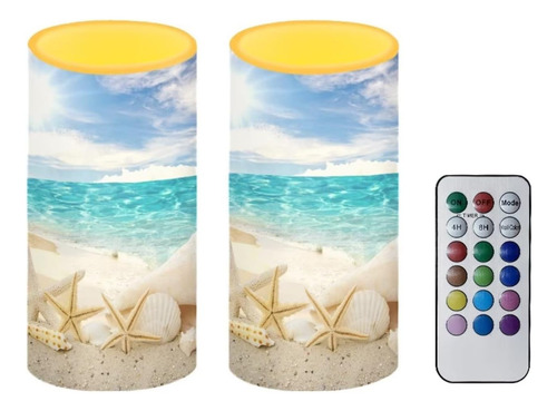 Netilgen Juego De 2 Velas Led Electricas Sin Llama, Con Temp