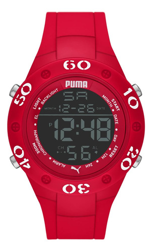 Puma Reloj Digital De Policarbonato Para Hombre 8 Con Correa