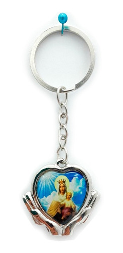 Imagen 1 de 4 de Llavero Metal Níquel - Resina Virgen Del Carmen X 6 Unidades