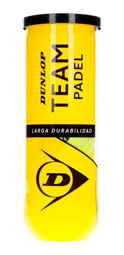 Imagen 3 de 8 de Tubo Pelotas Padel Dunlop Pro X3 Paddle Tenis Larga Duracion