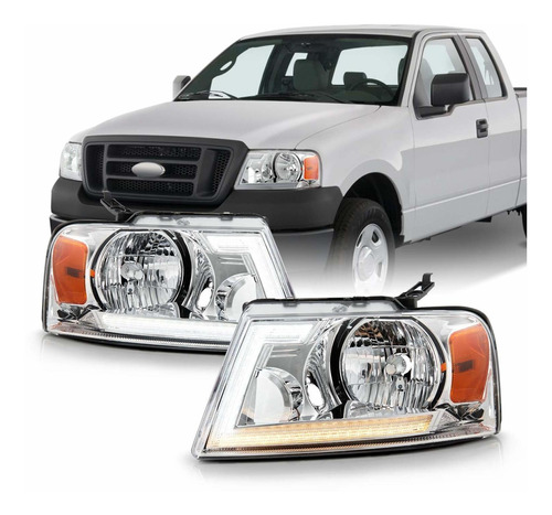 Faros Compatible Con Ford F150 Pickup 2004 2008 In  Fr6f