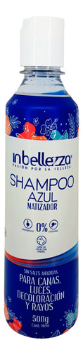 Shampoo Azul Matizador Para Canas Y Rayos Inbellezza 500g