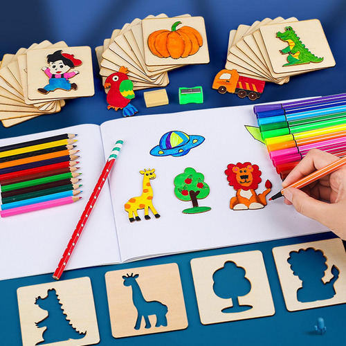Juego De Plantillas De Dibujo Para Niños, Juego 50 Piezas