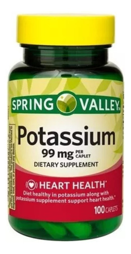 Potasio 99 Mg Spring Valley - Unidad a $637