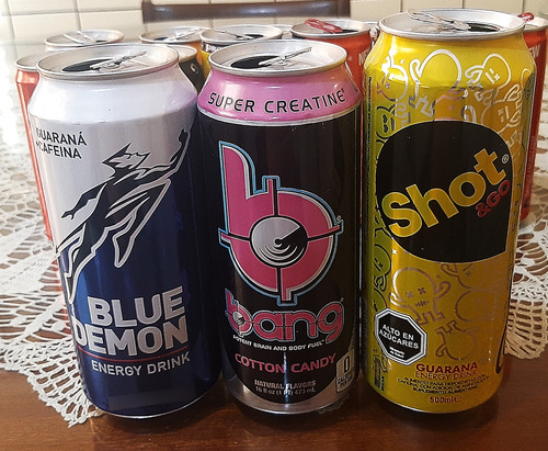 Latas Energizantes Y Gaseosas Antiguas Vacías (14) (Usado)