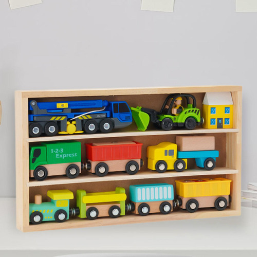 Juego De Juguetes De Tren De Madera Montessori Con Estilo C