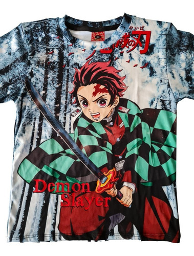 Imagen 1 de 2 de Playera Demon Slayer Kimetsu No Yaiba Guardianes Noche Pilar