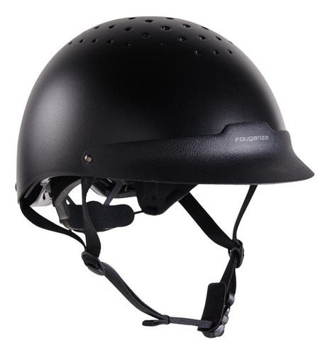 Casco De Equitación Fh 100 Fouganza Negro Italiano Original