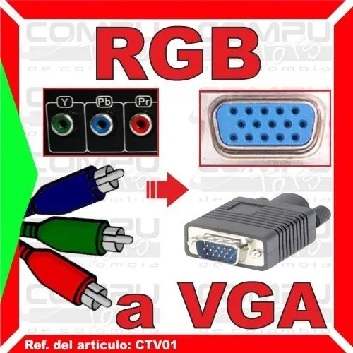 Adaptador De Señal Rgb A Vga Ref: Ctv01 Computoys Sas