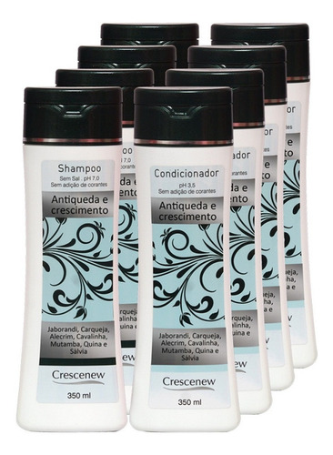 Imagem 1 de 7 de Kit 4 Shampoo E 4 Condicionador Jaborandi Crescimento Cabelo