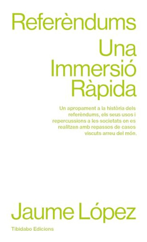 Livro Referèndums De López Hernández, Jaume Tibidabo Catalan