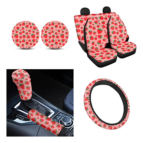 Belidome Strawberry 9 Pcs Car Seat Covers Full Set  Univers