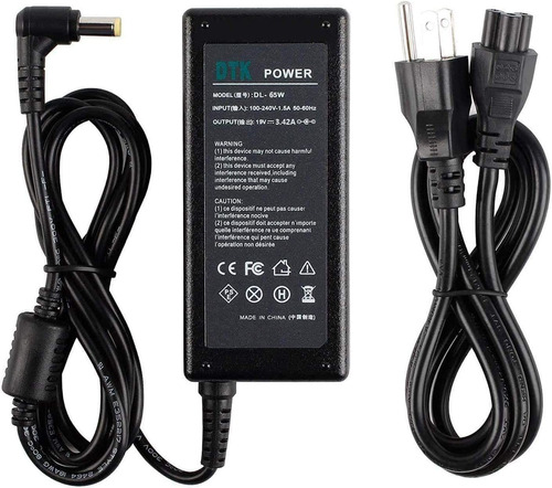 Dtk 19v 3.42a 65w Ac Adaptador Para Acer Laptop Computer Cha