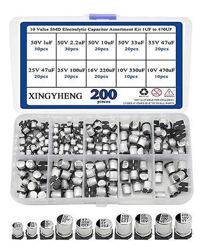 Xingyheng Kit Surtido De Condensadores Electroliticos Smd De