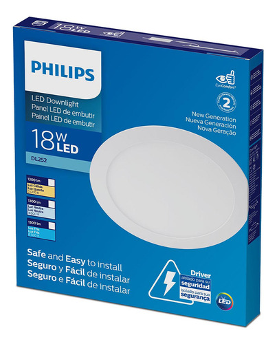 Philips DL252 G2 R RD LED 1300 30K Unidad 1 127V Blanco Blanco 3000 K