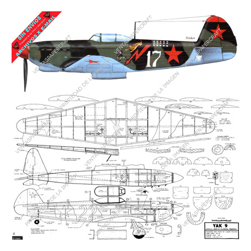 Plano Rc Yak-9 - Pdf -  (  Retirar X Domicilio )