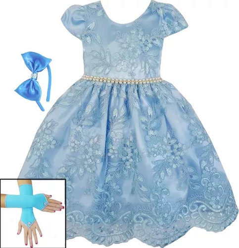 Vestido Infantil Festa Luxo Princesa Cinderela Realeza