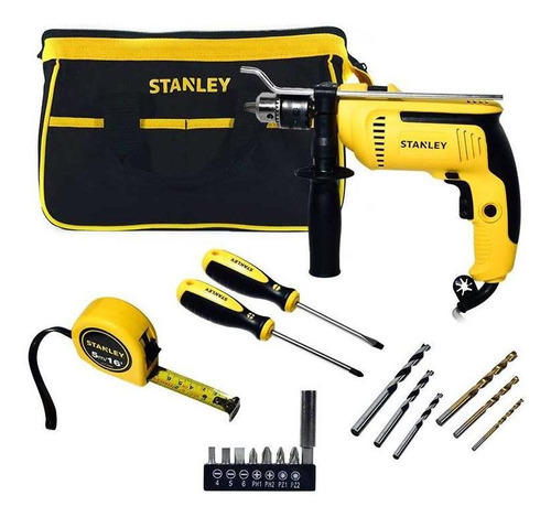 Taladro Percutor Stanley Sdh700 + 17 Accesorios