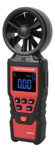Anemómetro Digital Portátil St6816 Lcd De Velocidad Del Vien
