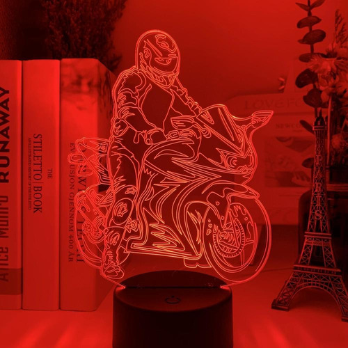 Lámpara 3d Moto Racer Jonathan Rea Figura De Luz De Noche